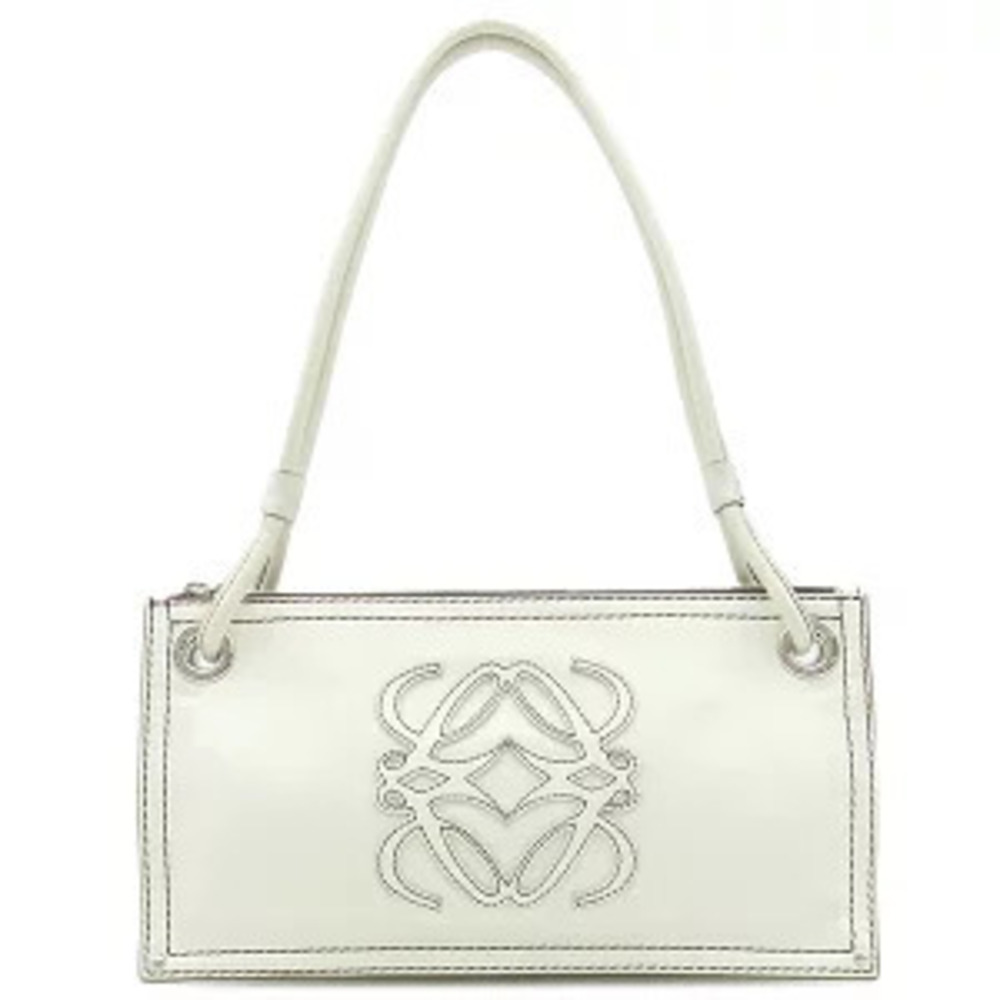 Loewe Shoulder Bag Anagram Leather White